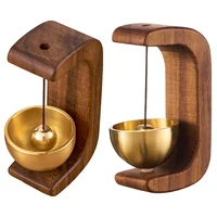 Dopamine Wind Chime C-Shaped Solid Wood Wind Chime Wireless Magnetic Suction Wooden Doorbell for Home and Office Car Decoration 1