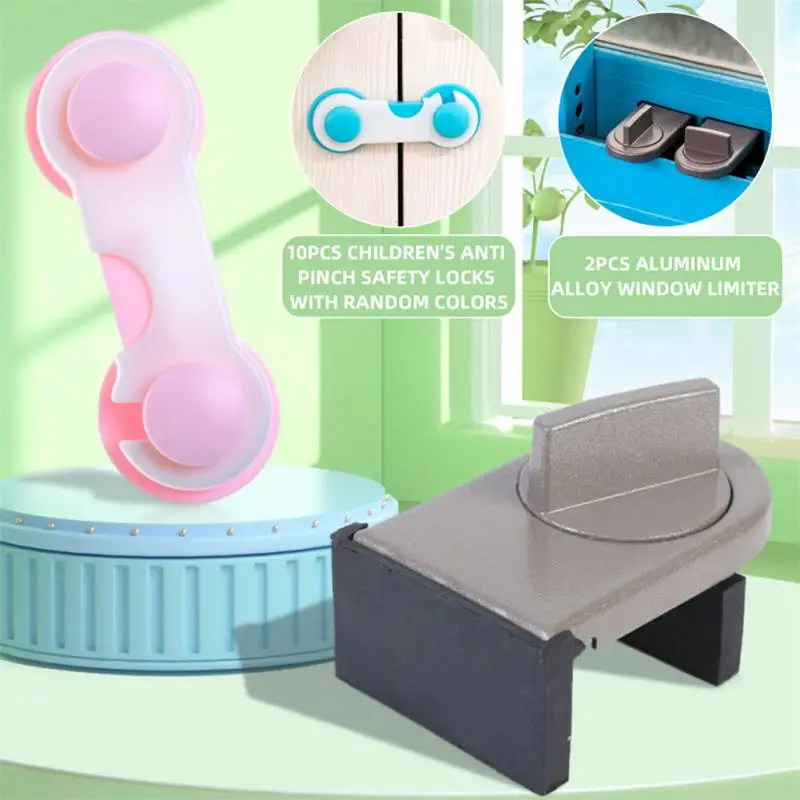

Baby Safety Lock Anti-slip Protective Window Lock Safety Convenient Home Security Child Safety Lock Easy To Install And Use
