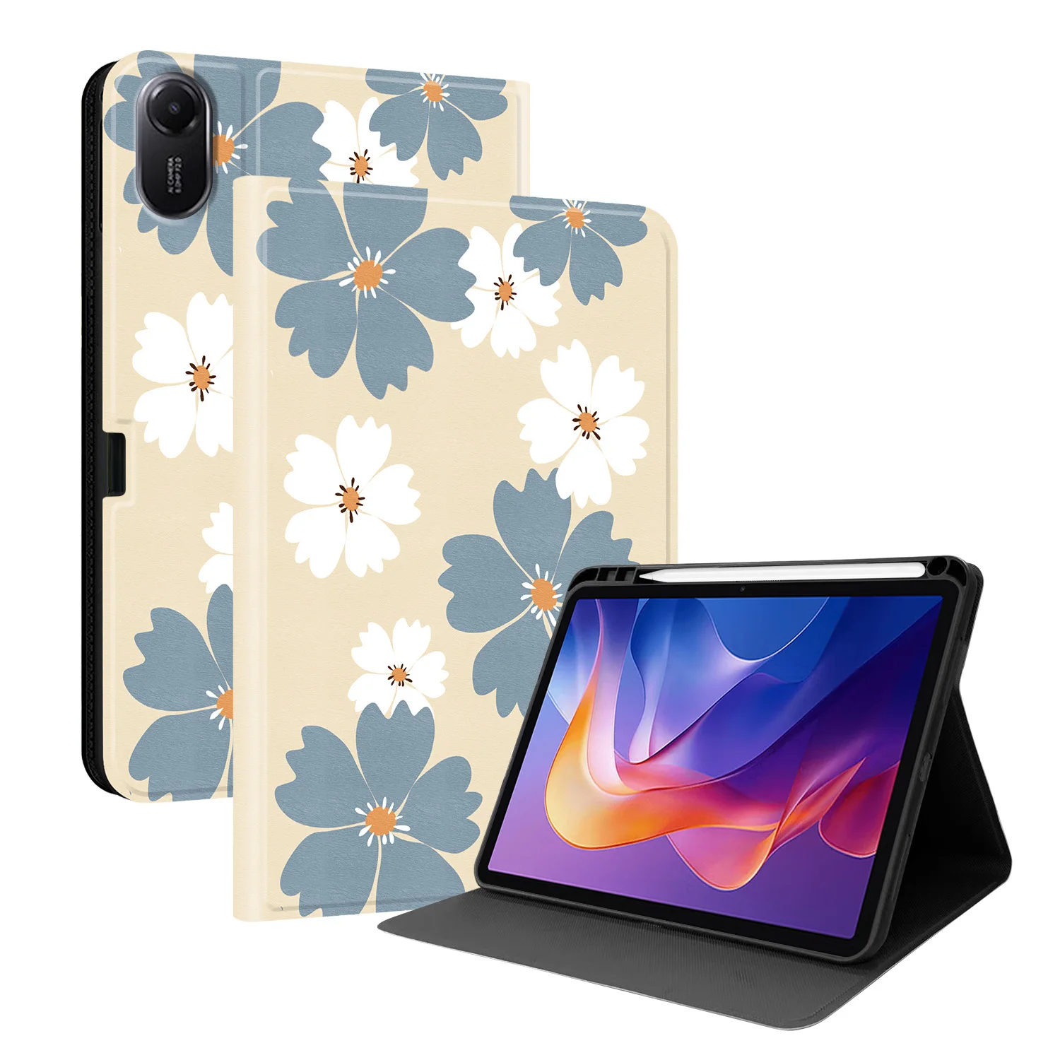 Premium Tablet Stand Cover with Pencil Holder - Universal Fit