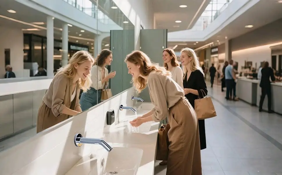 built in wall bathroom faucet