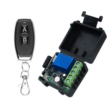 Interruttore wireless con telecomando 433 Mhz DC 12V 1CH RF 10A Ricevitore relè e trasmettitore 2CH per serratura elettromagnetica porta