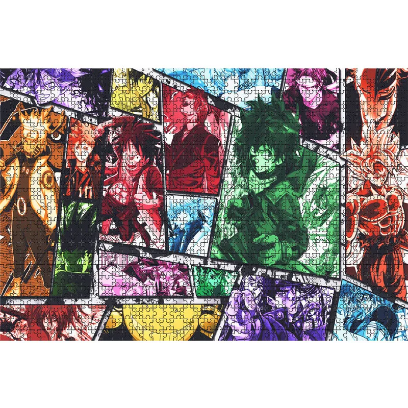 1000 Piece Anime My Hero Academia Jigsaw Puzzles Wooden Puzzles For Adults Children Educational Toys Gifts 4