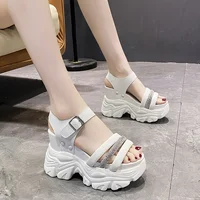 New Chunky Platform Sandals Women High Heels Sexy Open-toed Sandals Wedge Bling Sneakers 10CM Ladies Beach Summer Sandalias - Image 2