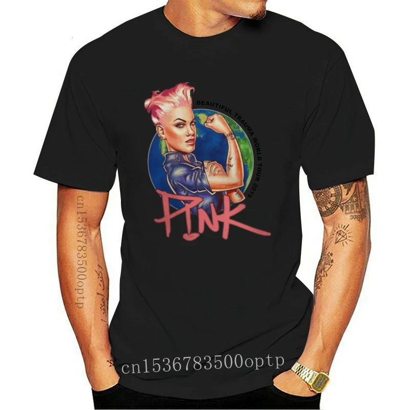 Новинка, Мужская футболка с коротким рукавом I Love P!NK, футболка унисекс, женская футболка