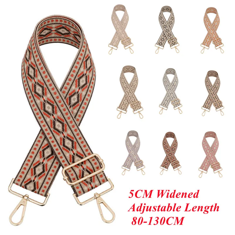 

Широкий ремешок для сумок 5 см, регулируемые через плечо в этническом стиле, сменный мешок «сделай сам», аксессуары