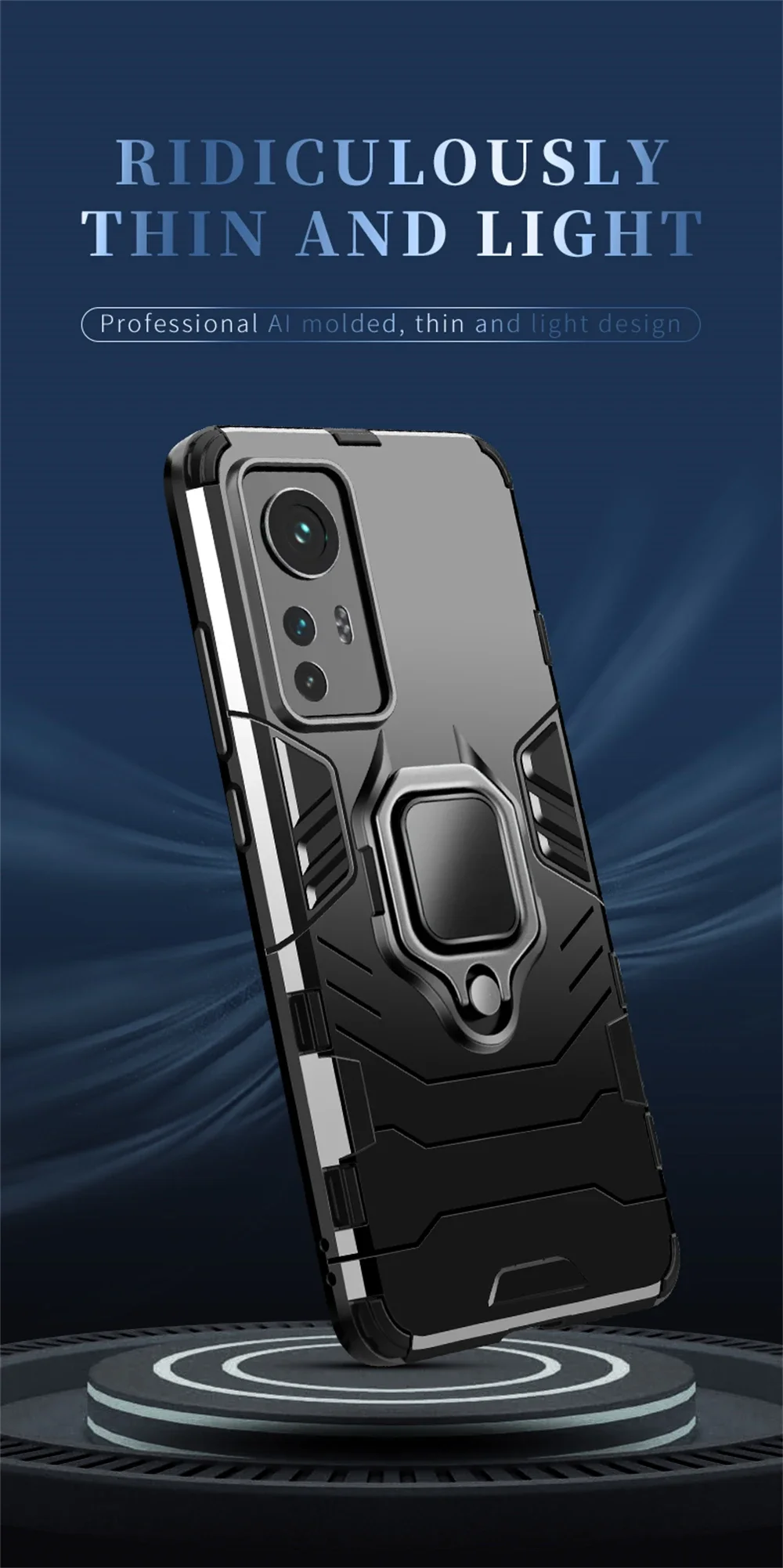 Magnet Armor For Xiaomi 13T 12X 11T 12T 13 12 Mi 9T 10T 10 9 8 A2 11 Lite 5G NE 11i Pro A3 A1 ShockProof Ring Case Cover_voghion.com