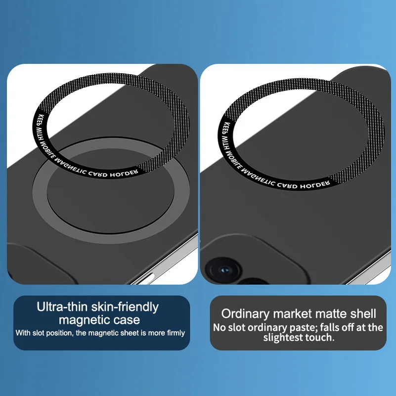 Sleek Magnetic Ring Cover - Ultra-thin Frameless Phone Case