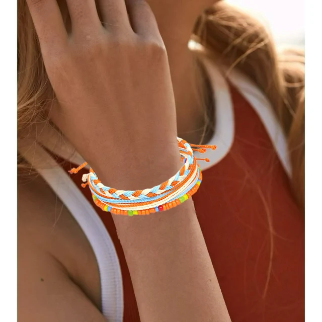 75 Pcs Friendship Bracelets For Teen Girls Surfer Wave