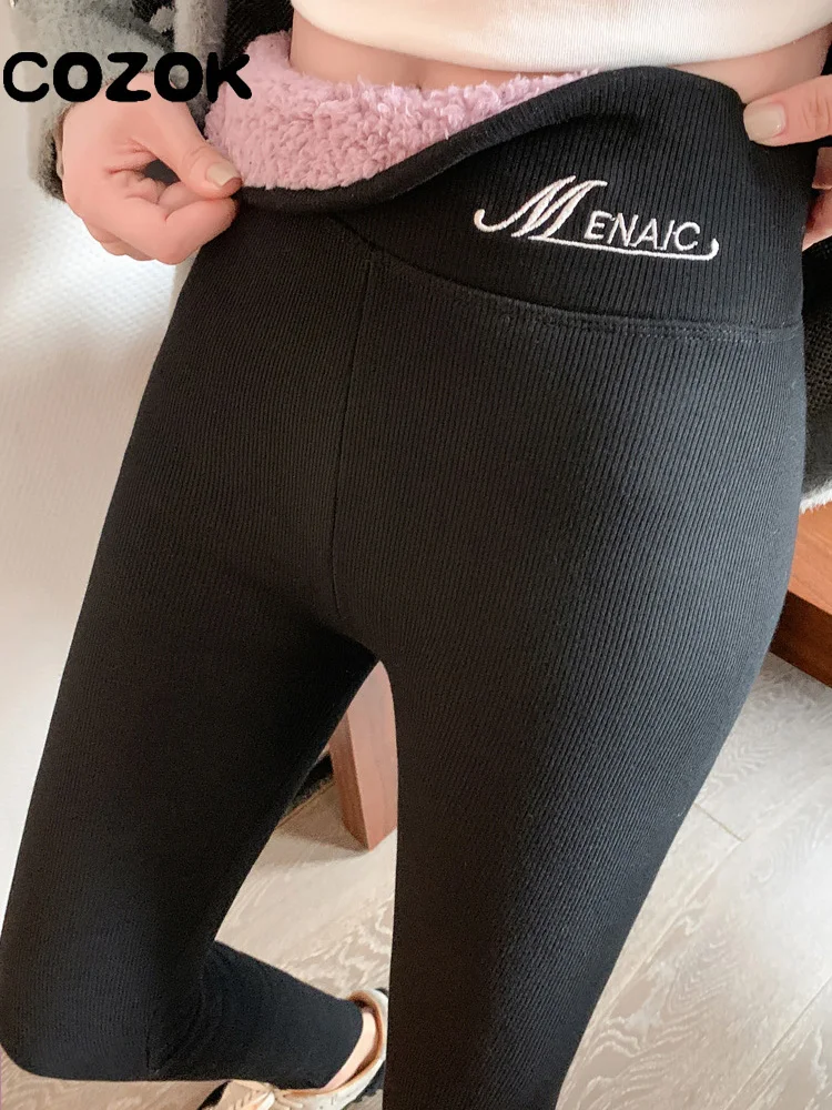 Women-s-Winter-Leggings-Double-Thicken-Lambwool-Leggings-Fleece-Pants ...