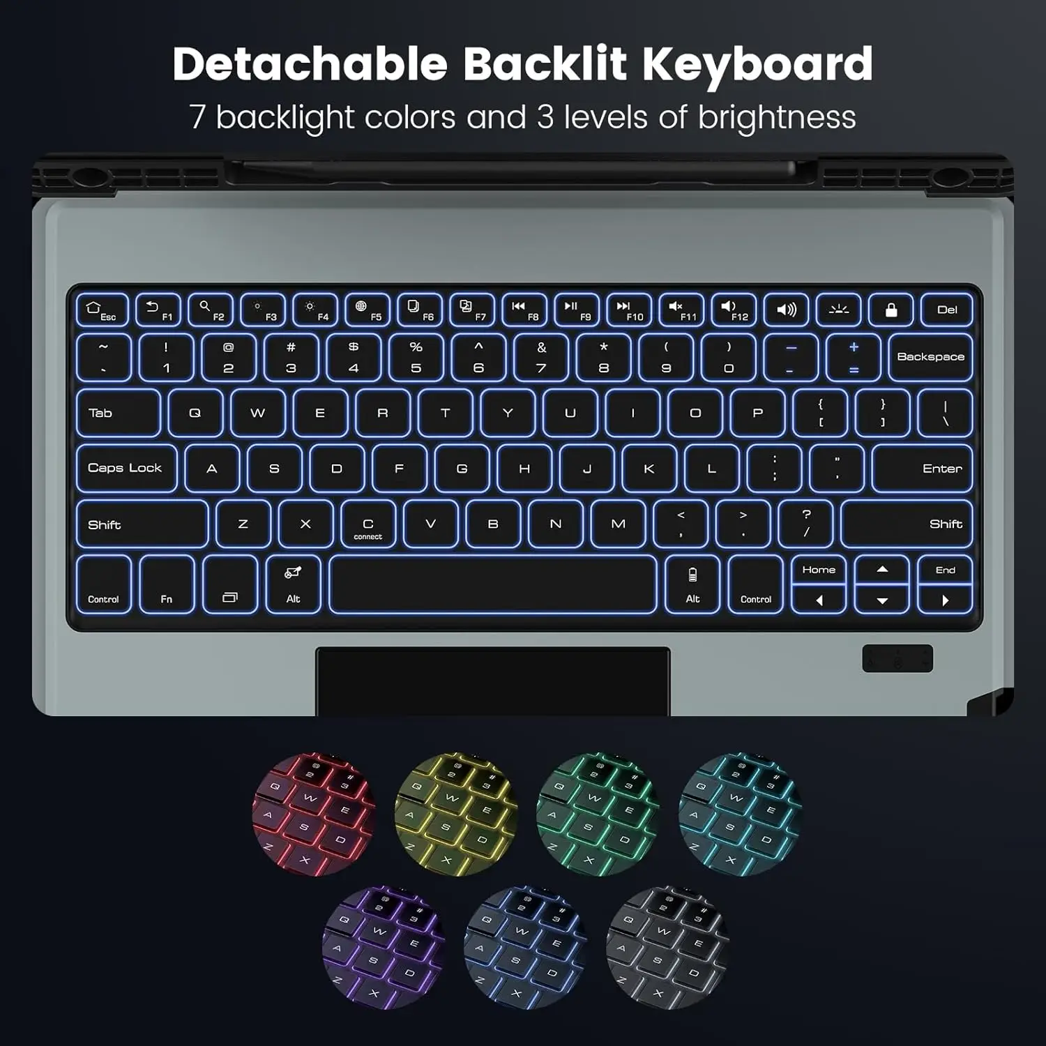 Nillkin-multi-angle Trackpad Backlit Keyboard Case para Samsung Galaxy Tab s9 Plus Bluetooth - Imagem 2