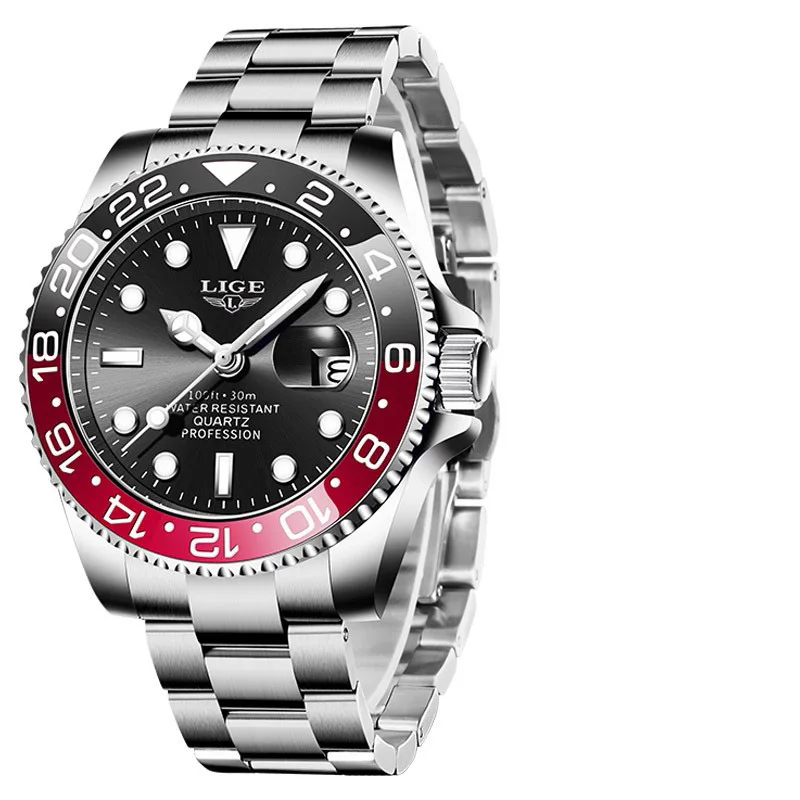 Men's Luxury Luminous Stainless Steel Waterproof Quartz Wristwatch