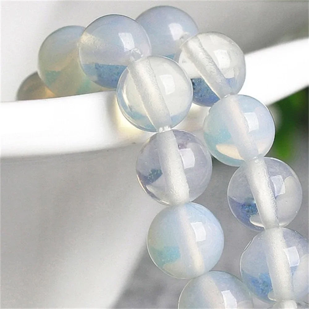 

Opal Beads for Jewelry Making 4-12mm Natural Stone White Opalite Crystal DIY Women Necklace Bracelet Charms Beading Accessories