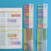 200 Sheets Stickers Transparent Sticky Notebook Pads Notepads Clear Bookmark Read Book Stationery School Supplie 2