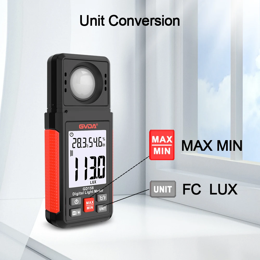 Misuratore Di Luce E Temperatura Colore - Luxmetro 0.5-300000LUX, Con CCT E CRIndex - Foto 8