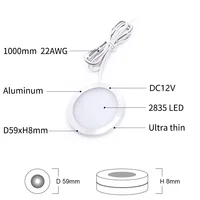 Dimmable LED Spot Light 3W 12V Surface Mounted Mini Interior Spotlights for Camper Van Caravan Motorhome Boat Cabinet Puck Lamp 2