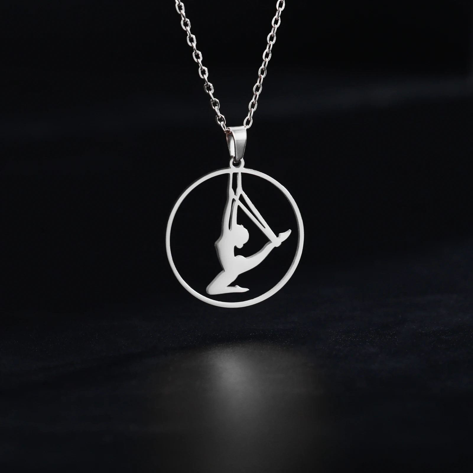 Gymnastics Necklace Rhythmic Women Trend 2025 Gymnast Stainless Steel Jewelry BFF Dancer Girl Sport Accessories Mother Day Gift