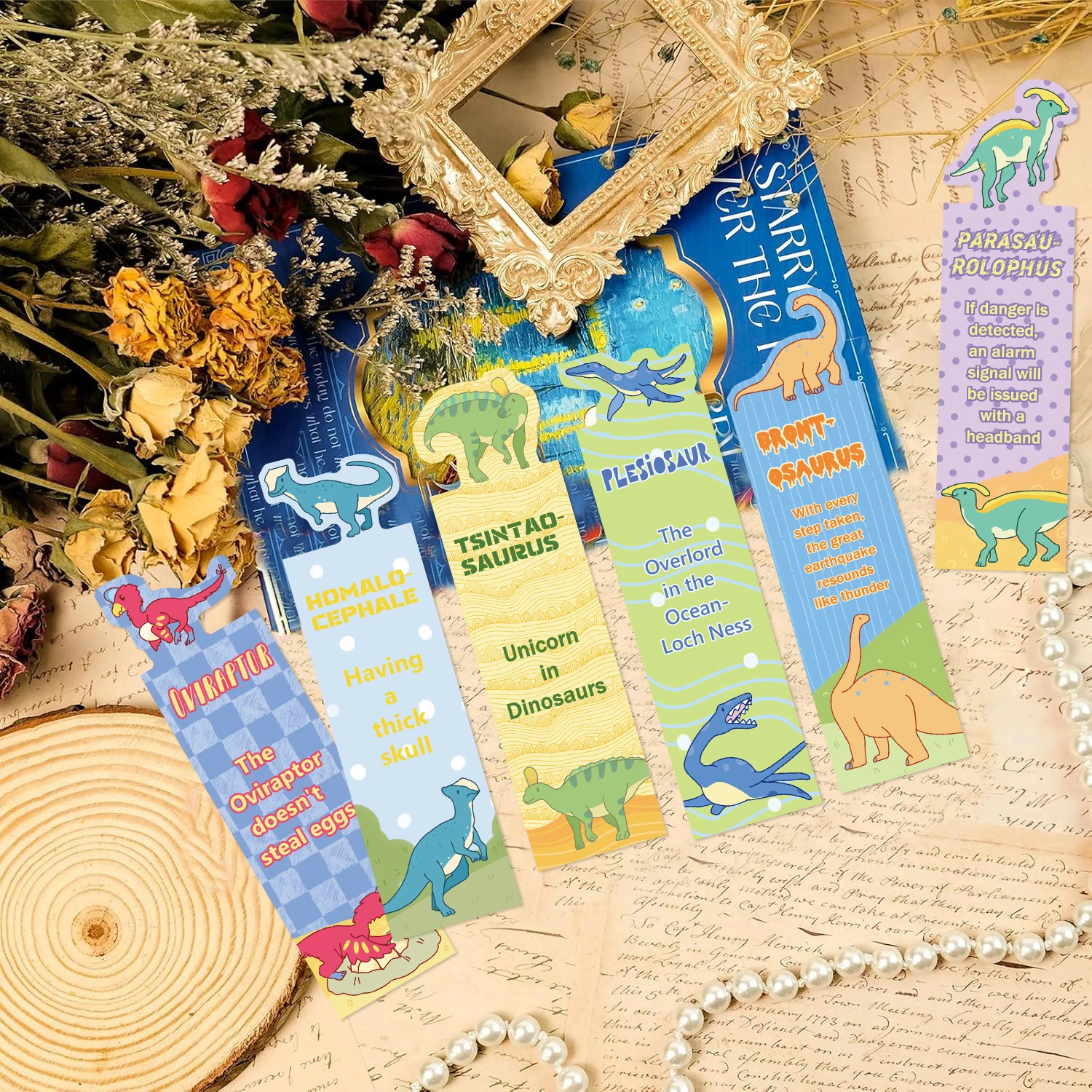 30Pcs Alien Dinosaur Animal Bookmarks Collection Bookmarks with Cute Cartoon Designs DIY Message Tags and Vivid Paper Craft