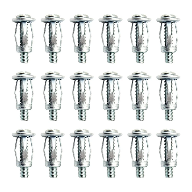 

80Pcs M4 X 20 Petal Nuts Kit Jack Nuts With Screws, Short Jacknut Expansion Nut Flat Head Threaded Insert Nut