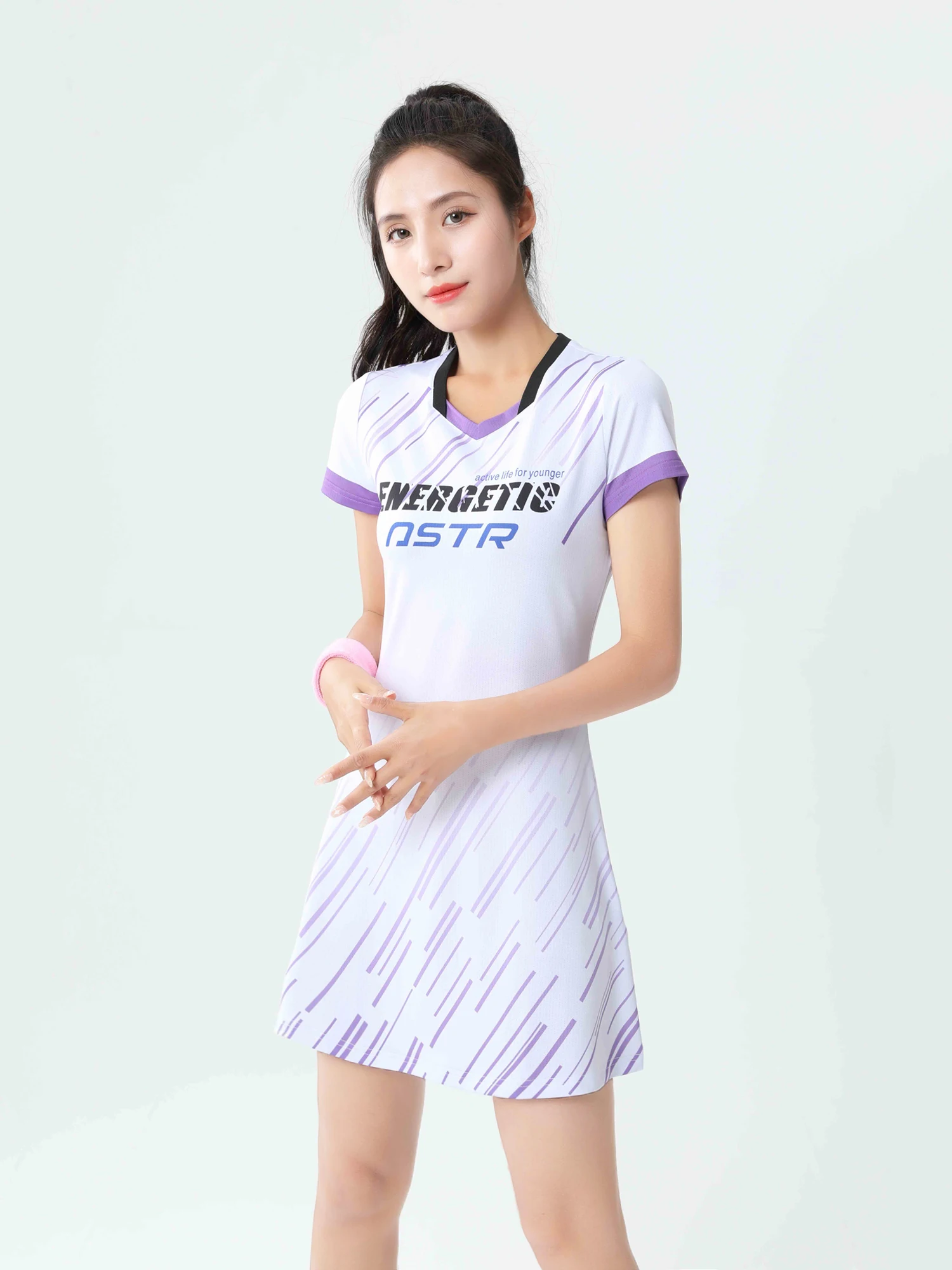 Sport Woman Tennis Dress Spring&Summer New Badminton Wear Skirt Short-Sleeve Quick Dry Slim Workout Sportswear for Ladies