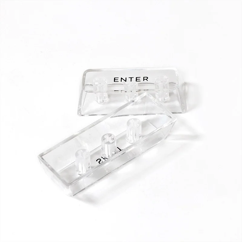 Transparente em Branco Backlit Keycaps para Teclado Mecânico Interruptor mx 132 Chaves Cristal pc Gaming Universal Keycap Faça Você Mesmo Custom Keys - Imagem 2