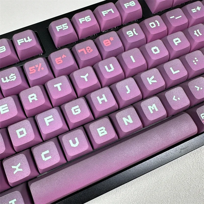 Cyberpunk Temático Keycap Xda Perfil Pbt Gradiente Keycaps Sublimação Fit para Teclado Mecânico 64 68 75 84 87 98 108 - Imagem 2