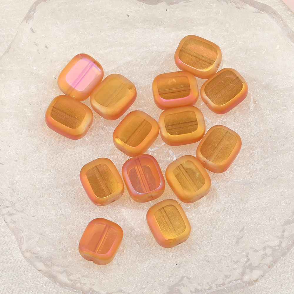 Cordial Design 10*12MM 300pcs DIY Crystal Beads/Hand Made/Rectangle Shape/Aurora Effect/Glass Bead/Jewelry Findings & Components - cordial