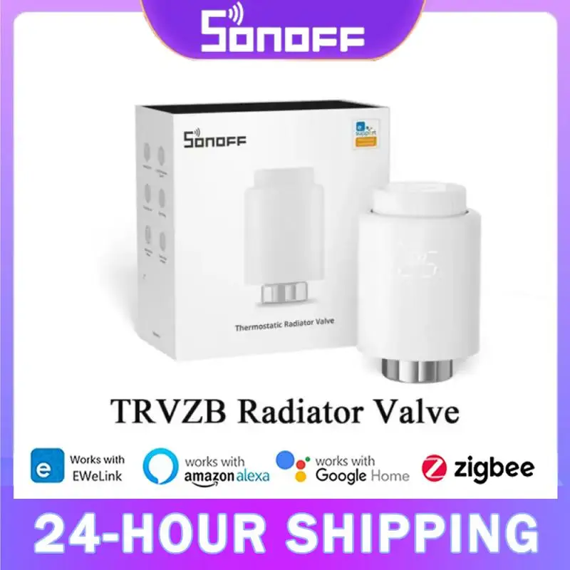 

Термостатический клапан радиатора SONOFF TRV-ZB Zigbee, умный пульт дистанционного управления для дома, работает с Alexa Google ZHA MQTT Ewelink
