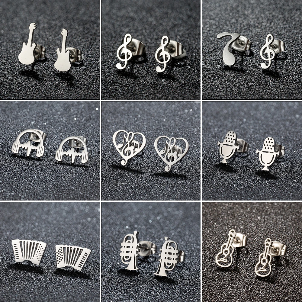 Orecchini a chiave di violino in argento, orecchini a nota musicale in argento, orecchini pendenti a chiave di violino, gioielli a nota musicale, regalo per insegnante di musica, musicista - Italia