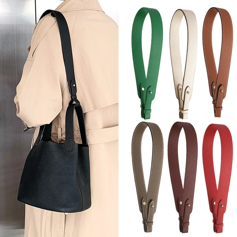 

3.3cm 2.6cm Wide No BuckleBag Shoulder Strap Bag Strap Vegetable Tanned Cowhide Togo Lychee Pattern Diagonal Shoulder Bag Strap