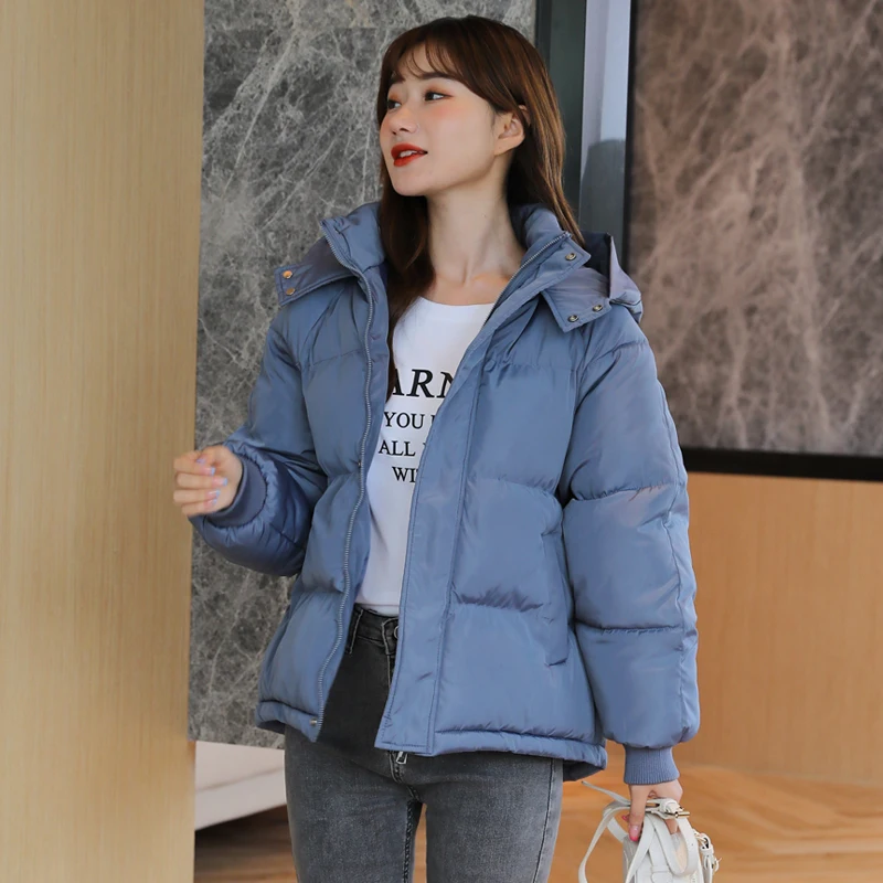 Hooded Parkas Women 5 Colors Winter Coats Warm Simple Chic Short Style Thicken Baggy Fashion Ulzzang Comfort Daily Clothes Mujer