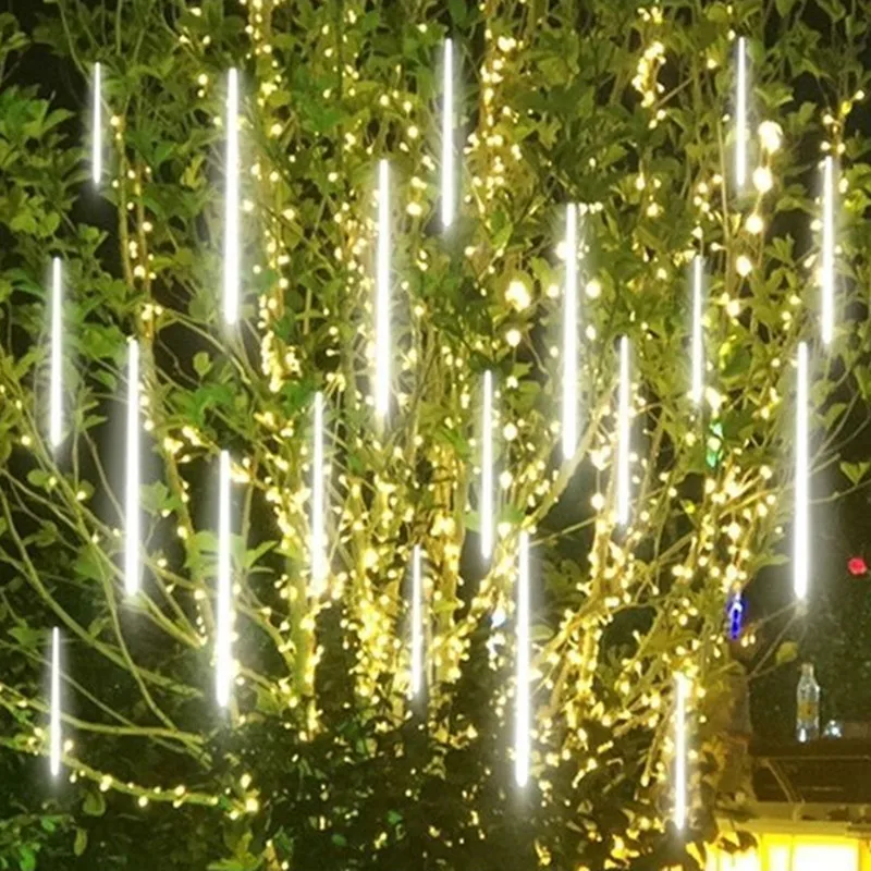 

3 Set Solar Meteor Shower Rain Led String Lights Outdoor Light Garland Street Garland Christmas Tree Decorations for New Year