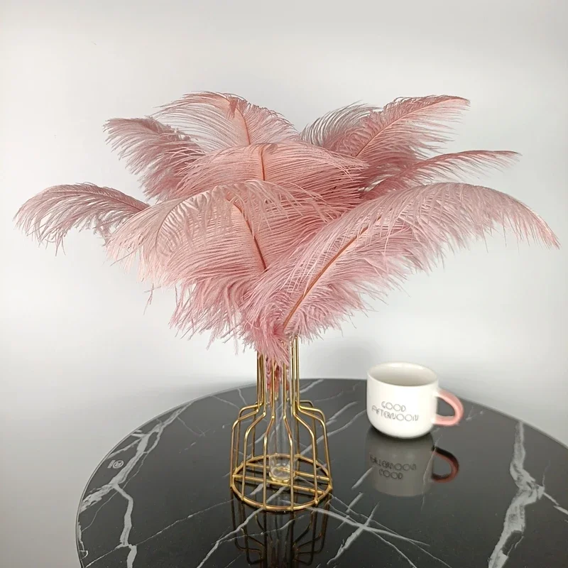 Ostrich Feathers 10Pcs Colorful For Clothes Crafts DIY Home Decor Table Centerpieces Vase