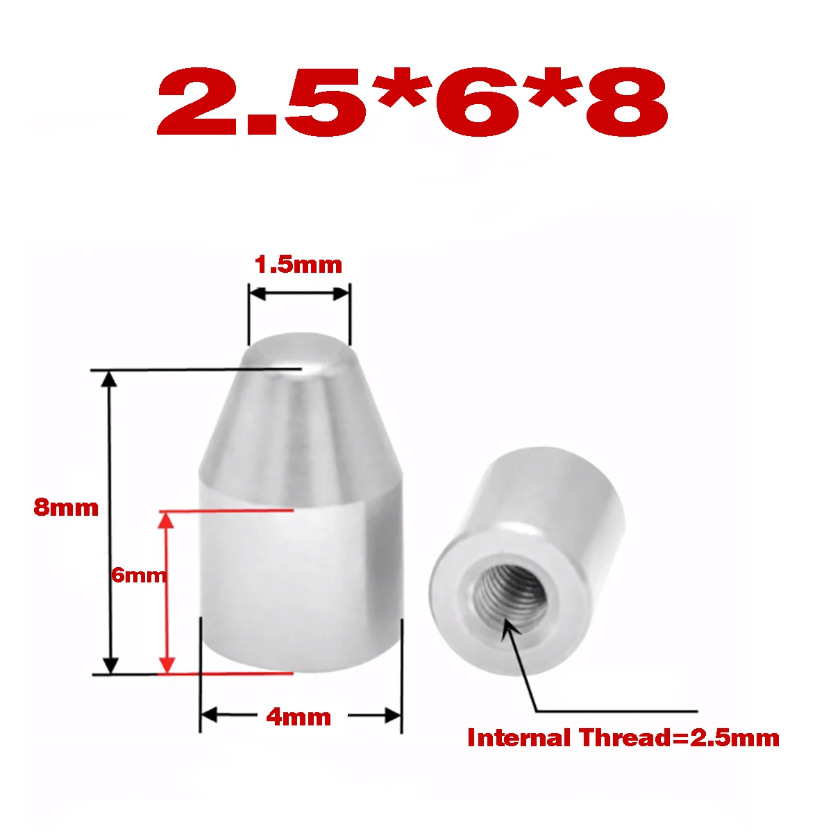 Tapered Internal Thread Pin/Cylindrical Pin/Internal Thread Guide Post/Taper Head Positioning Post/Chamfered Internal Thread Pin