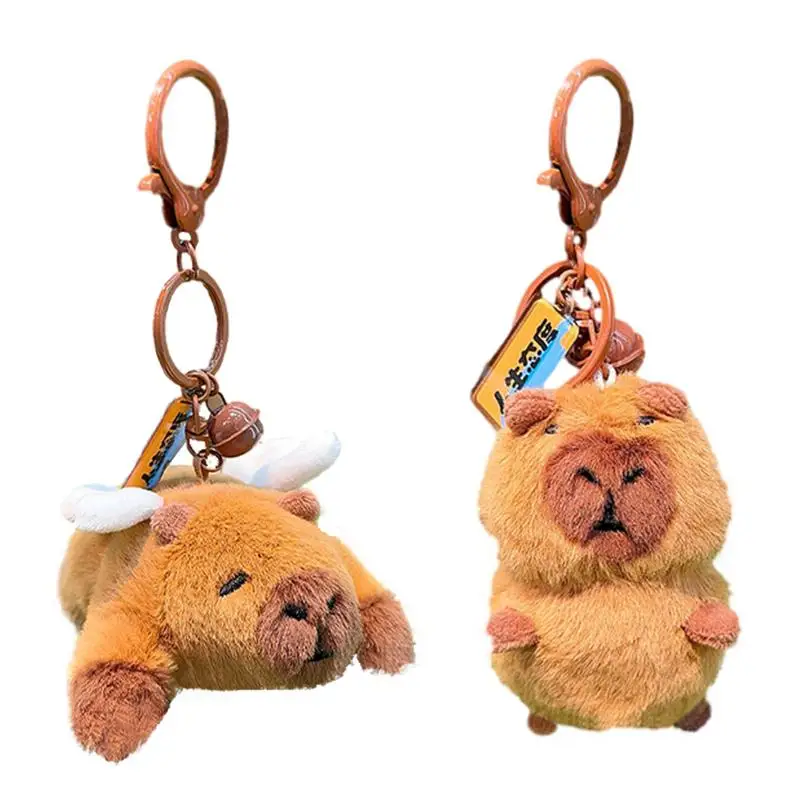 

Cute Capybara Doll Keychain Stuffed Animal Pendant Toys Kawaii Bag Car Keyring Birthday Gifts Cartoon Bag Pendant Key Chain