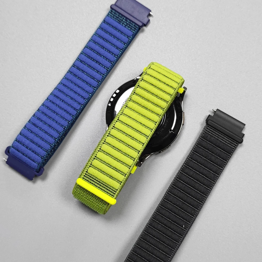 Nylon Loop Sports Watch Band Bracelet, Adjustable 20mm/22mm Strap