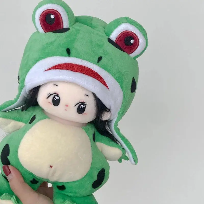 Frog Suit 10cm 15cm 20cm Cotton Doll Green Frog Clothes Cute Dress Up Outfit Cosplay Accessories Anime Doll Decor Toy Xmas Gifts