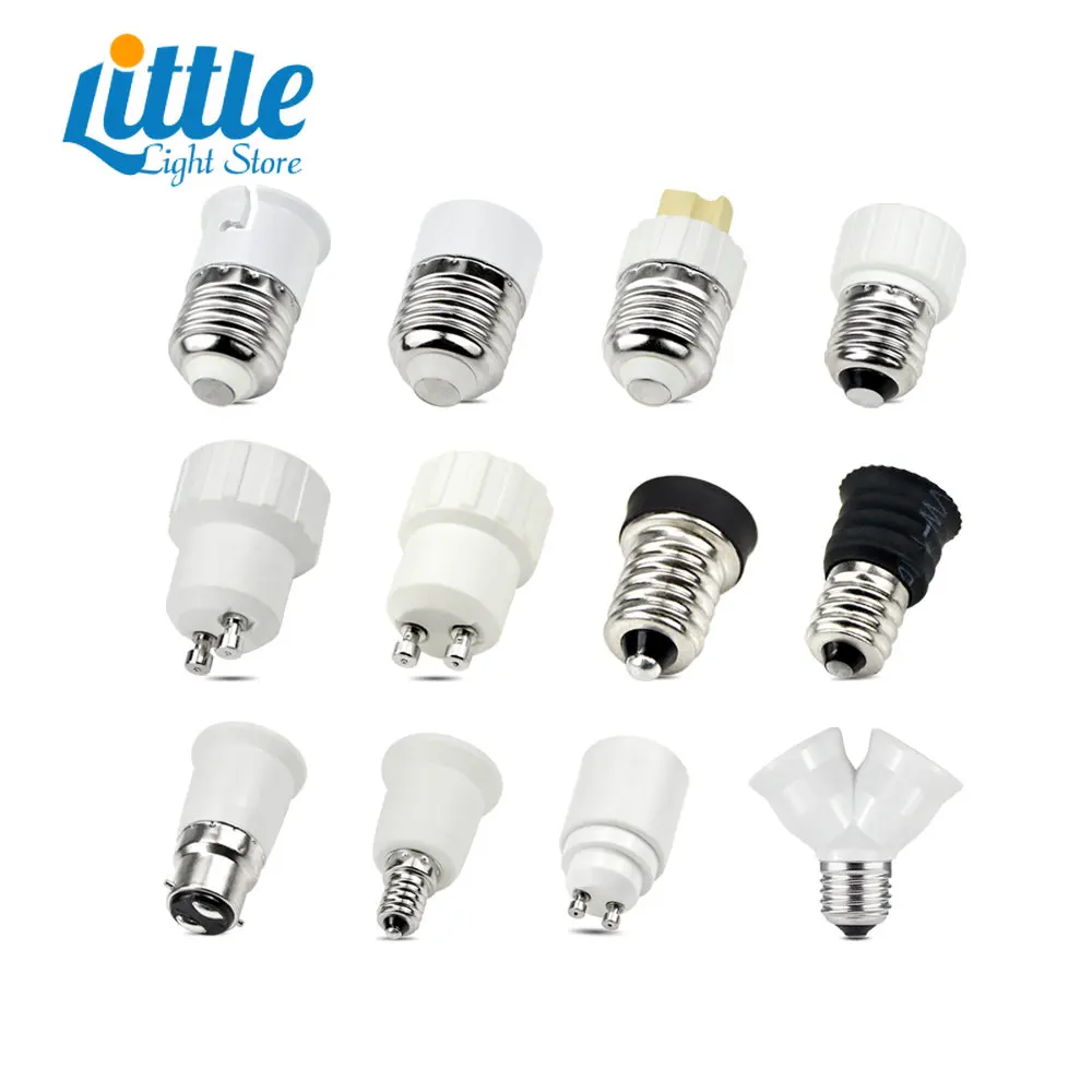 Corn Lamp Spotlight Bulb Lamp Sit 1 Pcs E27 E14 GU10 G9 E12 B22 LED Lamp Holder Converter AC 110V-220V Socket AdapterLamp Holder