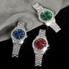 New Punk Men Watch Iced Out Diamond Sparkling Quartz Watches Fashion Hip Hop Classic Silver Color Watch Jewelry Men Women Gift 4