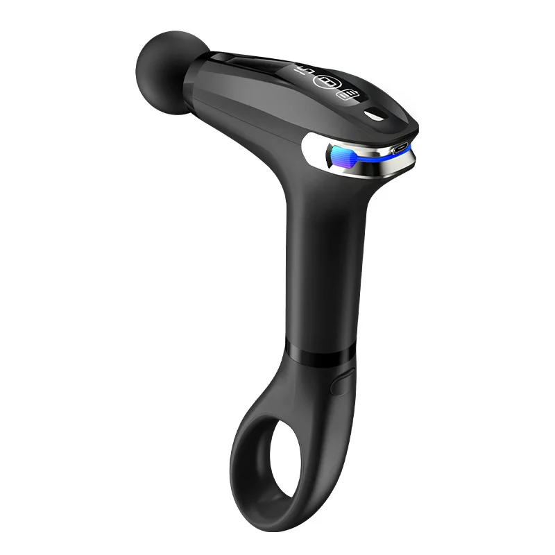 

Streamline sports car shaped extended handle LED large screen deep massage gun