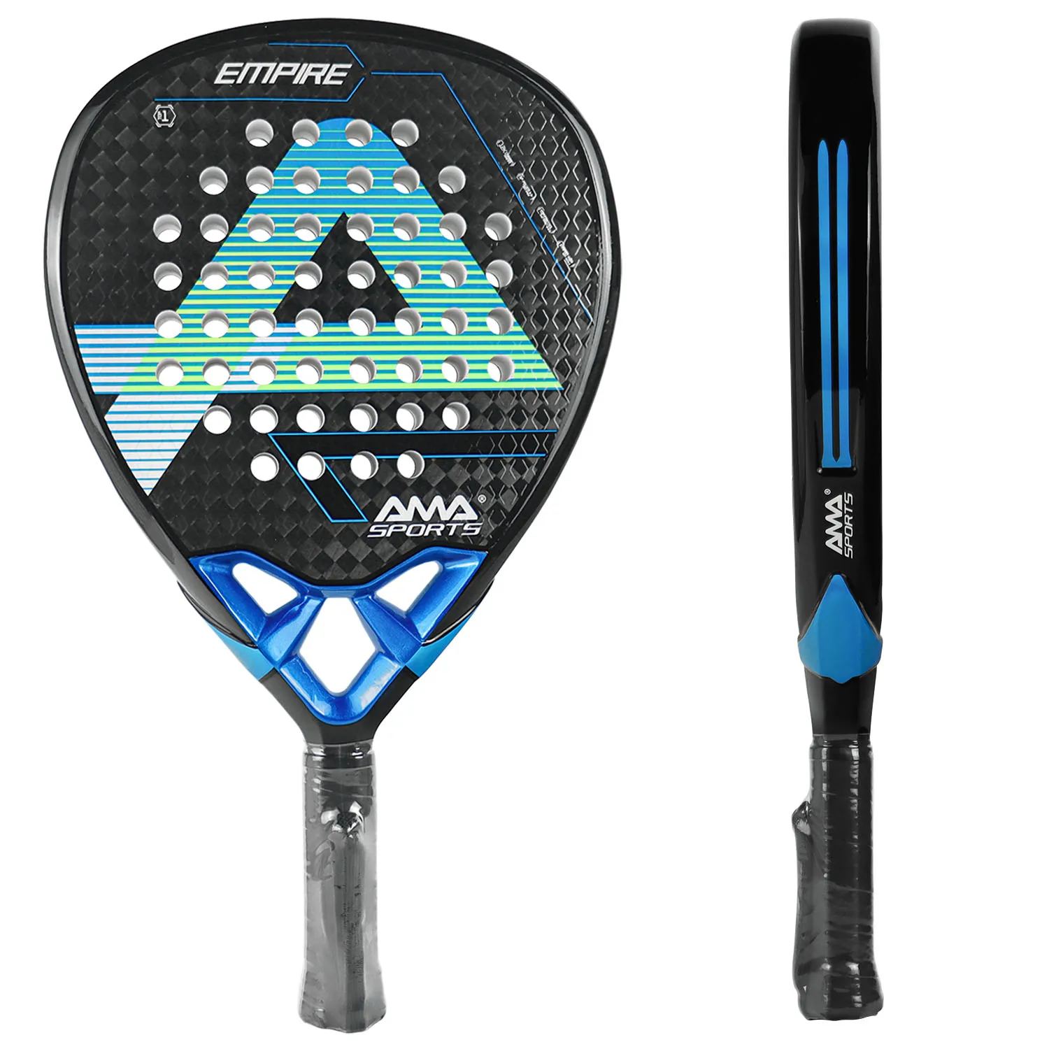AMA SPORT Padel Racket Top Ranked Quality Diamond Shape High Balance Tennis Racquet 12K Carbon Fiber Professional Palas De Padel