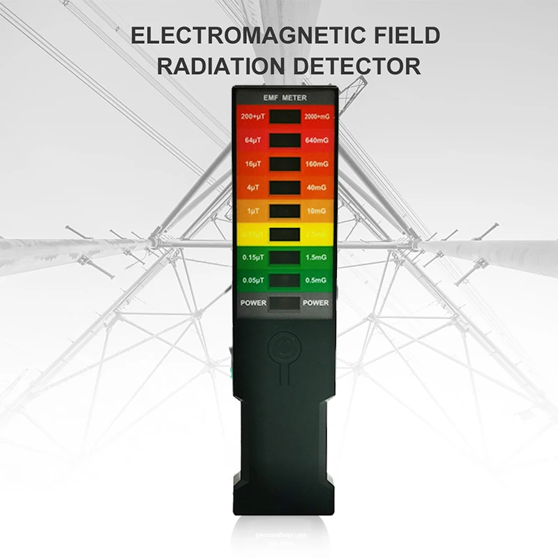 Electromagnetic Field EMF Meter emf meter tester Ghost Hunting Detector Portable EMF Magnetic Field Detector 8 LED Gauss Meter