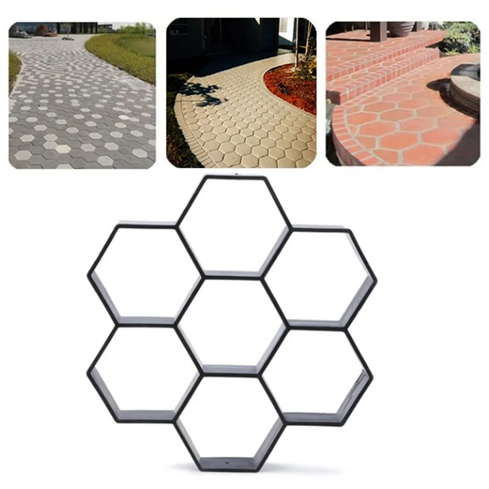 7 Grid Path Stone Mould Paving Concrete Stepping Stone Molds for Home Garden Yard Road Concrete Molds