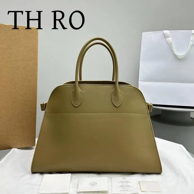 TH RO Classic Women's Handbag Women's 15 inch Margo Moss Plain Gold Hardware Accessories Large Capacity Handbag