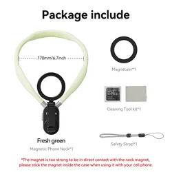 TELESIN Silicone Magnetic Quick Release Neck Mount (Green)