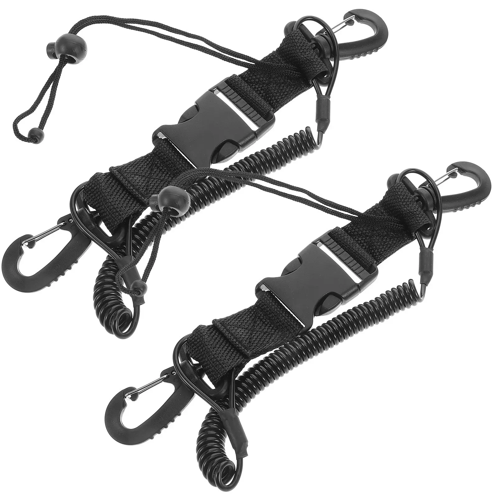 2Pcs 다이빙 카메라 손목 스트랩 스프링 끈 스쿠버 다이빙 수중 사진 휴대용 안전 로프 퀵 릴리스 카메라
