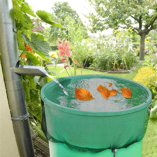 Kültéri Hálófedélháló Az Esőhordókhoz Pe Vízgyűjtő Vödrök Tartály Eső Betakarító Szerszám Védőkert Tartozék - Image 3