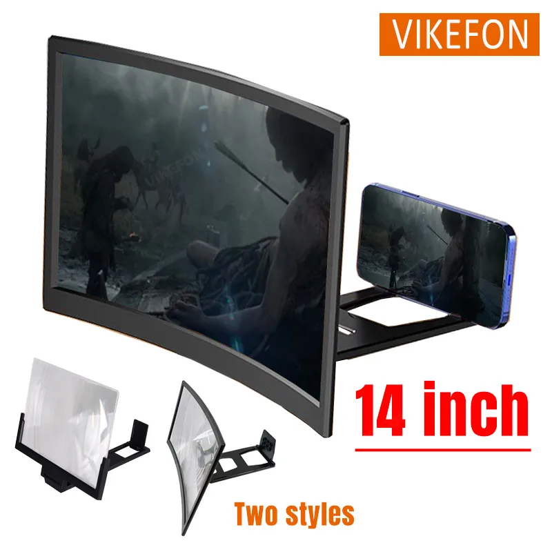 Mobile Phone Screen Amplifier Foldable 3D High-definition Landscape TV Movie Amplifier 14 inch Display Screen Phone Holder Stand