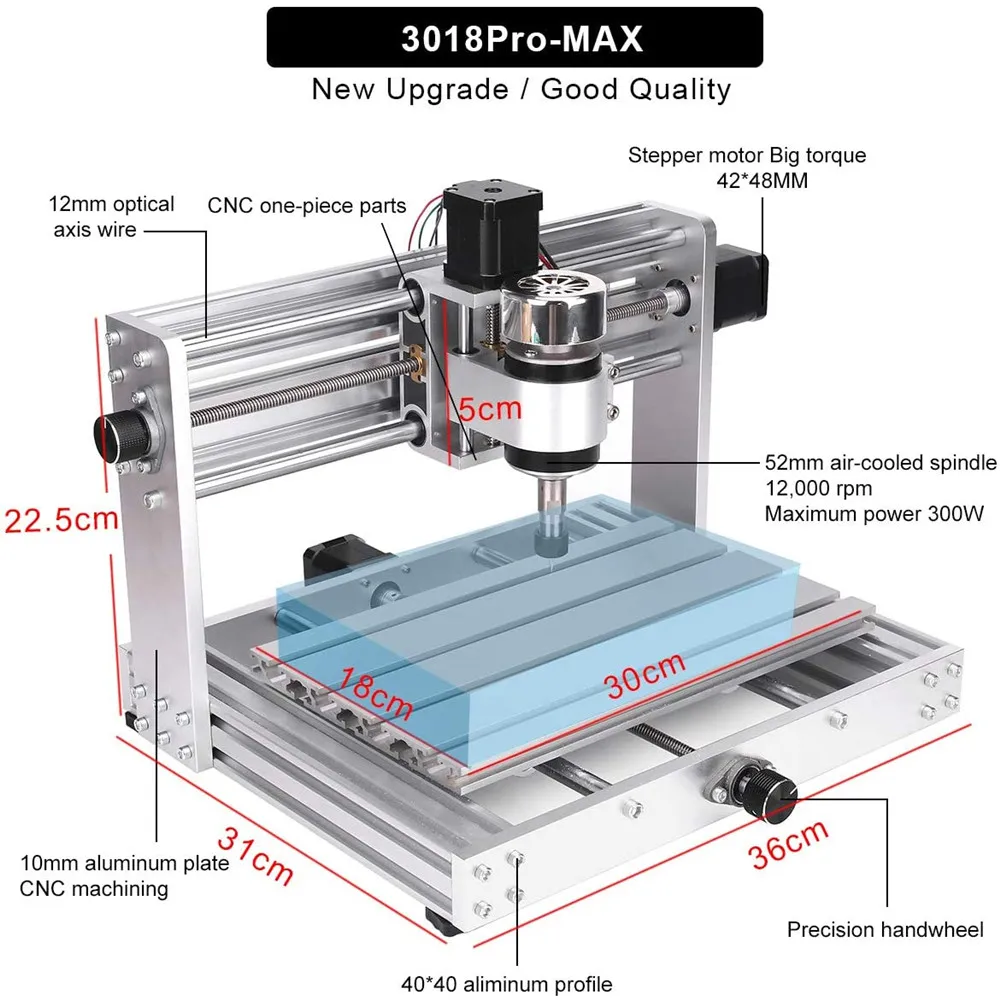 TWOWIN 3018 最大 500 ワット CNC レーザー彫刻機 DIY 切削 TWOWIN 3018 最大 500 ワット CNC レーザー彫刻機 DIY 切削