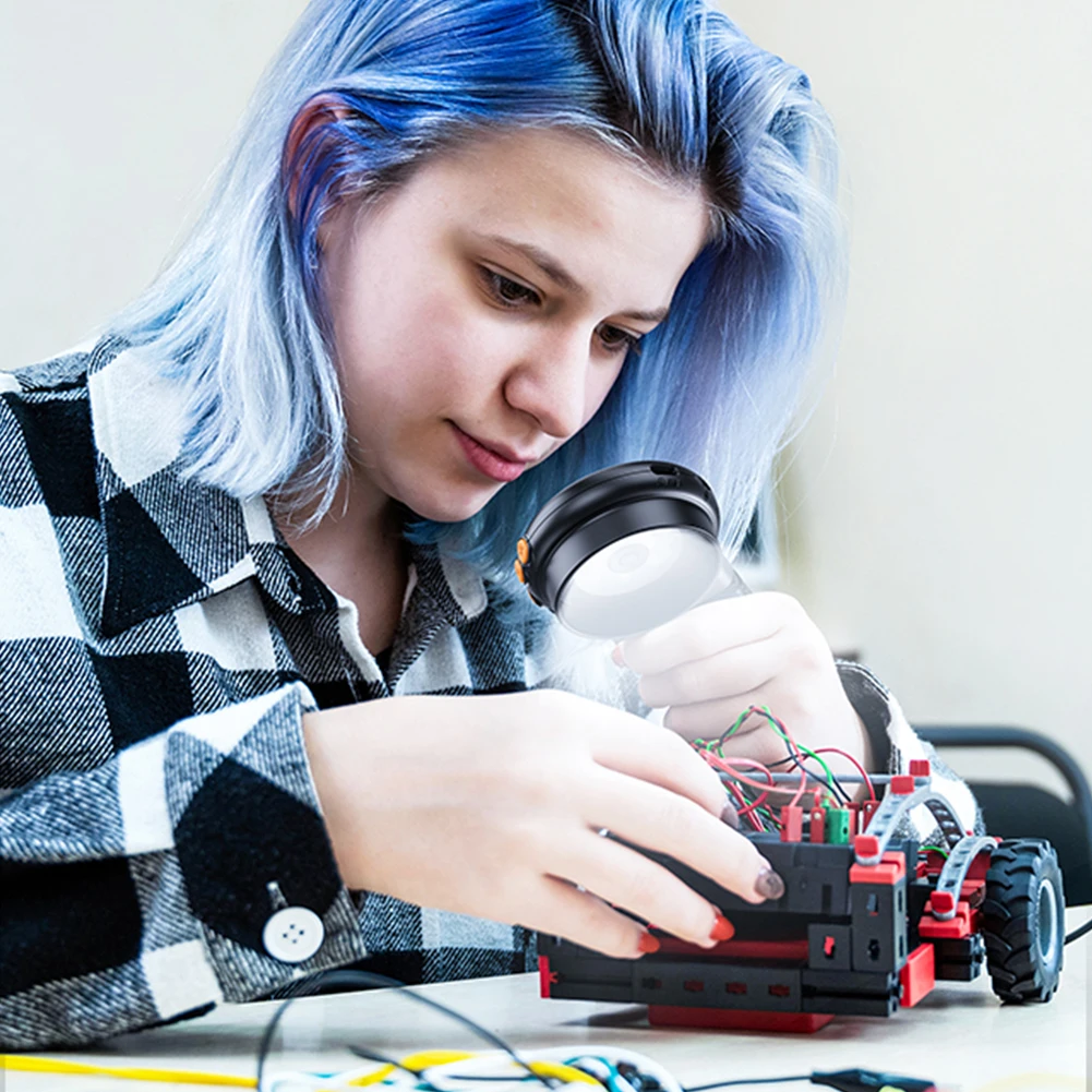 500X Magnification Digital Microscope 2MP HD Electronic Coin Magnifier Rechargeable Magnifying Glass for Jewelry Watch Repair