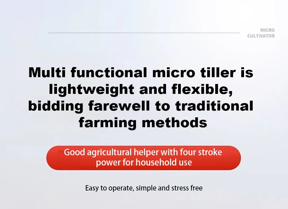 Description Picture 3 of itemGasoline Micro Cultivator Agricultural Garden Tools Gasoline Multi-function Minitype Rotary Tiller Machinery for Far